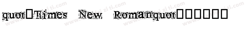 quot;Times New Romanquot;字体转换